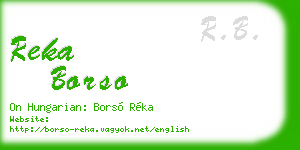reka borso business card