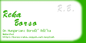 reka borso business card